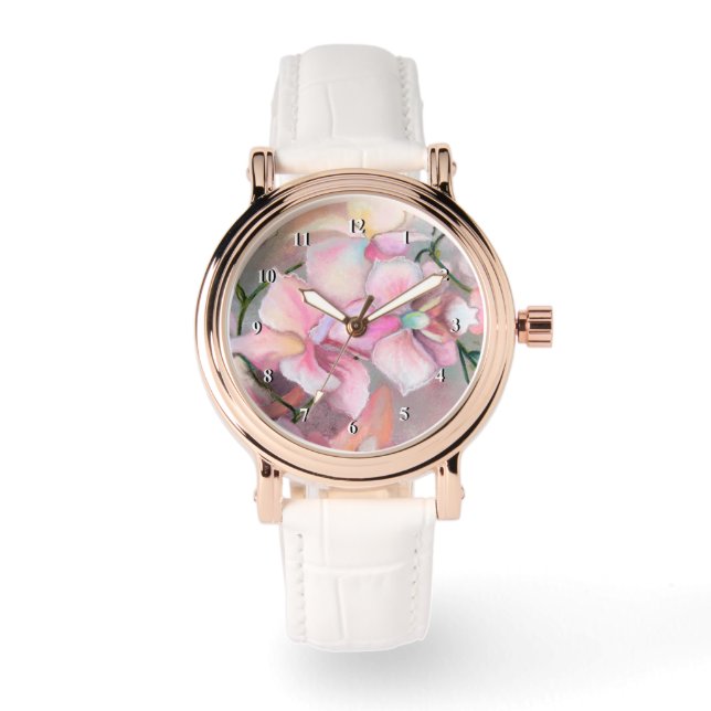 Rosa Orchid Watch Armbanduhr (Vorderseite)
