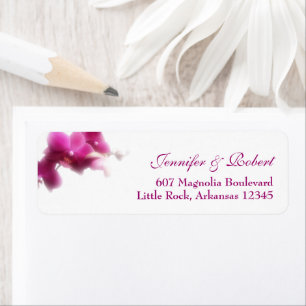 Rosa Orchid Wedding Address Return Label