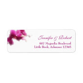 Rosa Orchid Wedding Address Return Label (Vorne)