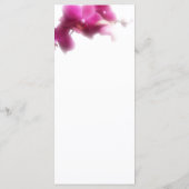 Rosa Orchid Wedding Menu Menükarte (Rückseite)