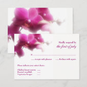 Rosa Orchid Wedding RSVP Card Karte (Vorne/Hinten)