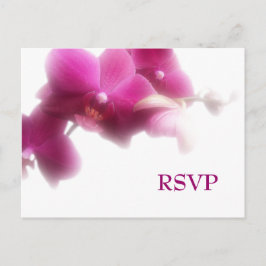 Rosa Orchid Wedding RSVP Einladungspostkarte