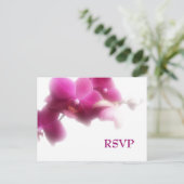 Rosa Orchid Wedding RSVP Einladungspostkarte (Stehend Vorderseite)