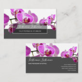Rosa orchide Blume blüht elegantes Rechteck Visitenkarte (Vorne/Hinten)
