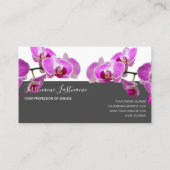 Rosa orchide Blume blüht elegantes Rechteck Visitenkarte (Rückseite)
