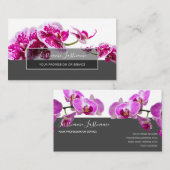 Rosa orchide Blume blüht elegantes Rechteck Visitenkarte (Vorne/Hinten)
