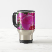 Rosa orchide Blume, Blumenfotografie Reisebecher (Vorderseite Links)
