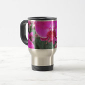 Rosa orchide Blume, Blumenfotografie Reisebecher (Vorderseite Links)