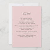 Rosa Orchidee Alles in einer Aquarellhochzeit Einladung (Rückseite)