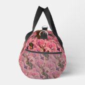 Rosa Orchidee Blume Personalisiert Duffle Bag (Rechts)