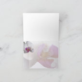 Rosa Orchidee danken Ihnen zu kardieren Dankeskarte (Innenseite)