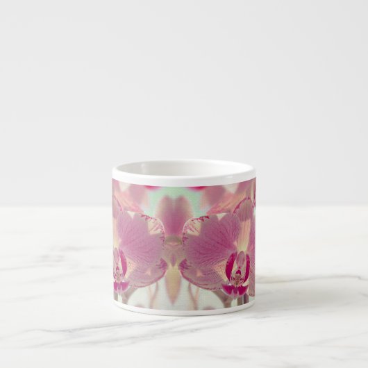 Rosa Orchidee Espressotasse (Vorderseite)