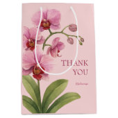 Rosa Orchidee Geschäft Dankeschön Geschenktüte (Vorderseite)