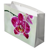 Rosa Orchidee Große Geschenktüte (Rückseite Schrägansicht)