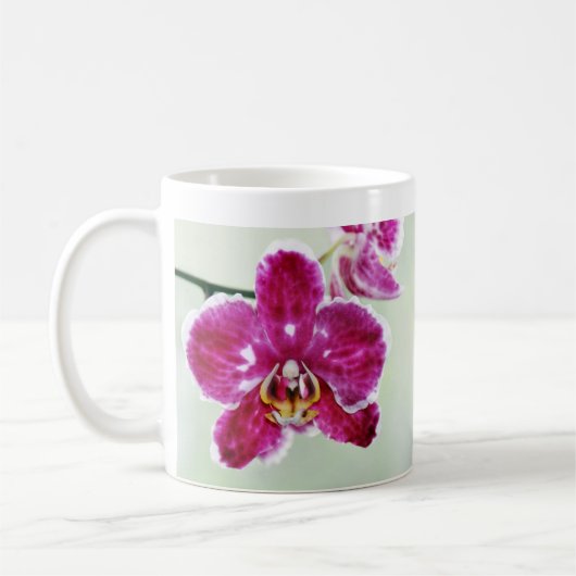 Rosa Orchidee Kaffeetasse (Links)