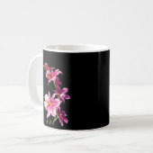 Rosa Orchidee Kaffeetasse (Vorderseite Links)