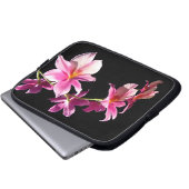 Rosa Orchidee Laptopschutzhülle (Vorne Knopf)