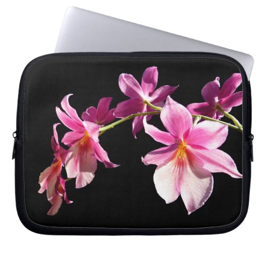 Rosa Orchidee Laptopschutzhülle (Vorderseite)