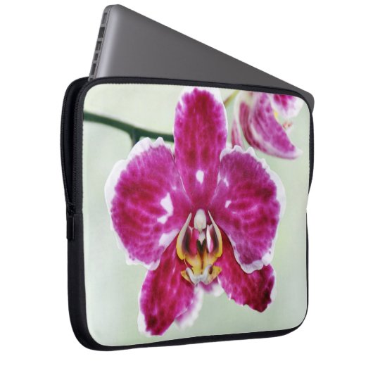 Rosa Orchidee Laptopschutzhülle (Vorne Rechts)