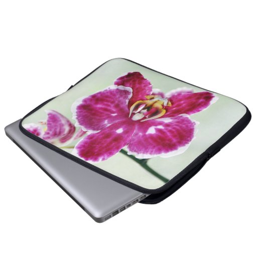 Rosa Orchidee Laptopschutzhülle (Vorne Knopf)