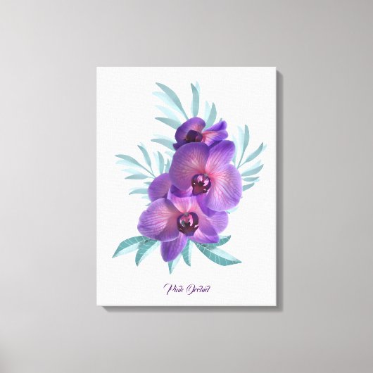 Rosa Orchidee Leinwand Mauer (Vorderseite)