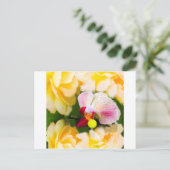 Rosa Orchidee mit Tennisball Postkarte (Stehend Vorderseite)