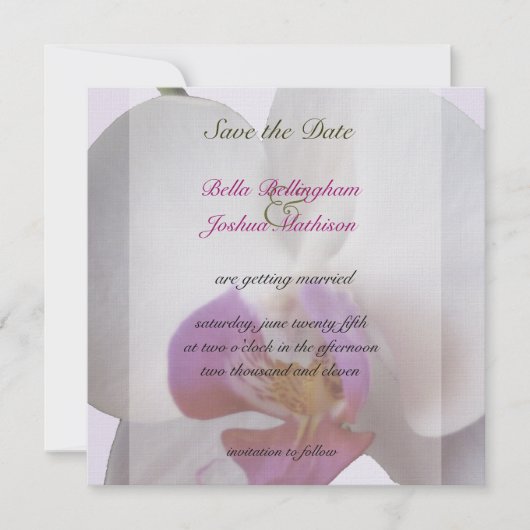 Rosa Orchidee Save-the-Date-Einladung Save The Date (Vorderseite)