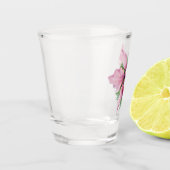 Rosa Orchidee Schnapsglas (Links)