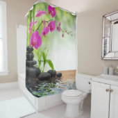 Rosa Orchidee, schön, zen, tropisch, paradiesisch, Duschvorhang (Beispiel)