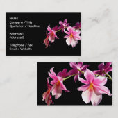 Rosa Orchidee Visitenkarte (Vorne/Hinten)