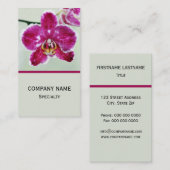 Rosa Orchidee Visitenkarte (Vorne/Hinten)