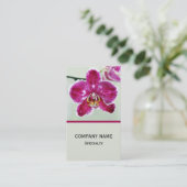 Rosa Orchidee Visitenkarte (Stehend Vorderseite)