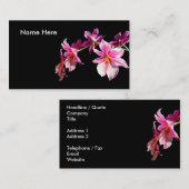 Rosa Orchidee Visitenkarte (Vorne/Hinten)