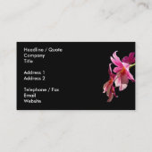 Rosa Orchidee Visitenkarte (Rückseite)