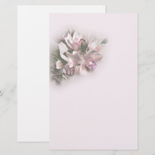 Rosa Orchideen 1 Briefpapier (Vorne/Hinten)