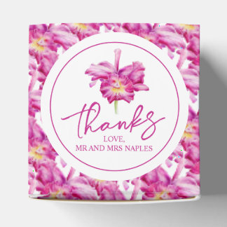 Rosa Orchideen-Aquarell-Blumen-Dankeschön-Geschenk Geschenkschachtel