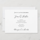 Rosa Orchideen auf Stammzelebration des Lebens Einladung (Rückseite)