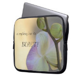 Rosa Orchideen-Ausdruck-Schönheits-Laptop-Hülse Laptopschutzhülle (Vorderseite Links)