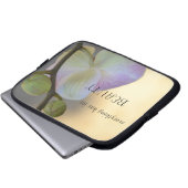 Rosa Orchideen-Ausdruck-Schönheits-Laptop-Hülse Laptopschutzhülle (Vorne Knopf)