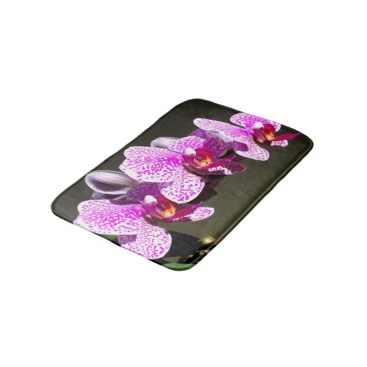 Rosa Orchideen Badematte (Schrägansicht)
