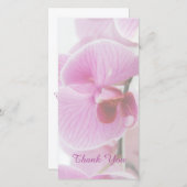 Rosa Orchideen-Beileid/Denkmal danken Ihnen zu Dankeskarte (Vorne/Hinten)