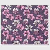Rosa Orchideen-Blume Geschenkpapier (Flach)