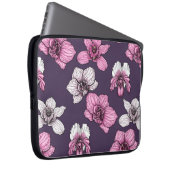 Rosa Orchideen-Blume Laptopschutzhülle (Vorne Rechts)