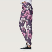 Rosa Orchideen-Blume Leggings (Links)