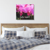 Rosa-Orchideen-Blume Leinwanddruck (Insitu (Schlafzimmer))
