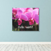 Rosa-Orchideen-Blume Leinwanddruck (Insitu (Holzboden))
