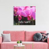 Rosa-Orchideen-Blume Leinwanddruck (Insitu (Wohnzimmer))