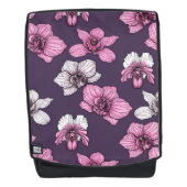 Rosa Orchideen-Blume Rucksack (Vorderseite)