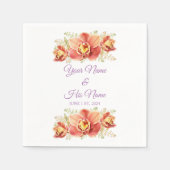 Rosa Orchideen-Blume Thunder_Cove Serviette (Vorderseite)