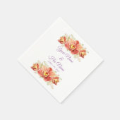 Rosa Orchideen-Blume Thunder_Cove Serviette (Ecke)